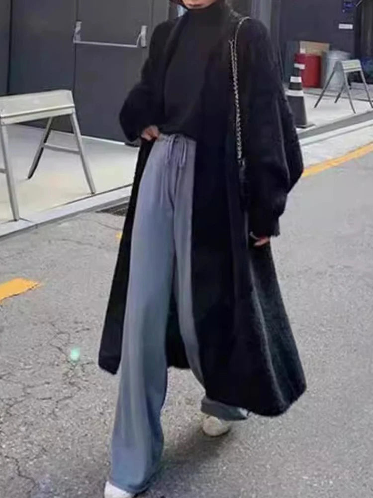 Warm Long Thickened Women Cardigan Coat