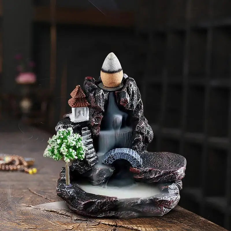 Ceramic Waterfall Incense Burner