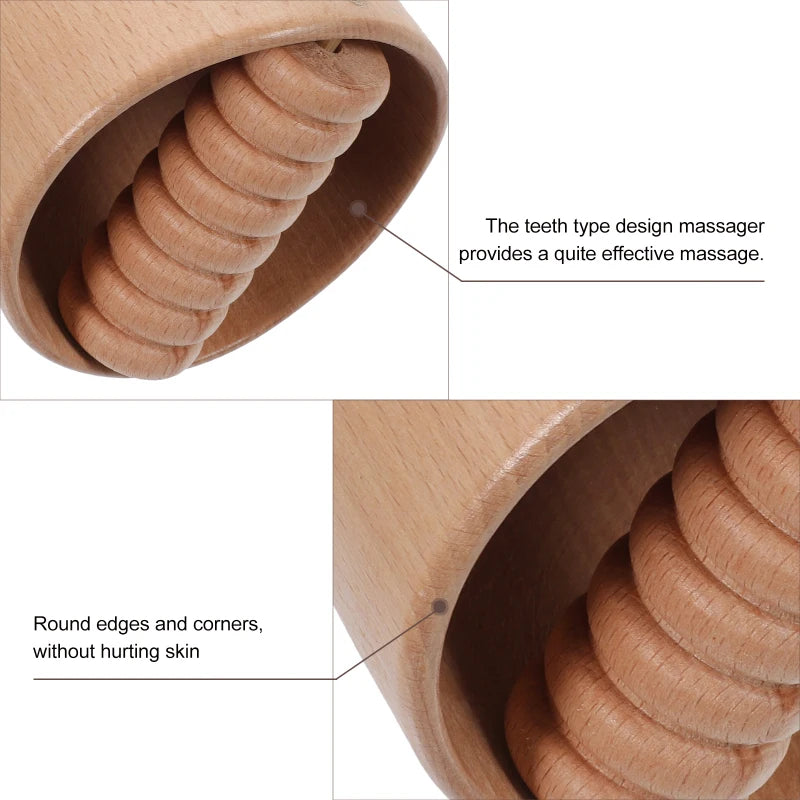 Wood Roller Cup For Lymphatic Drainage