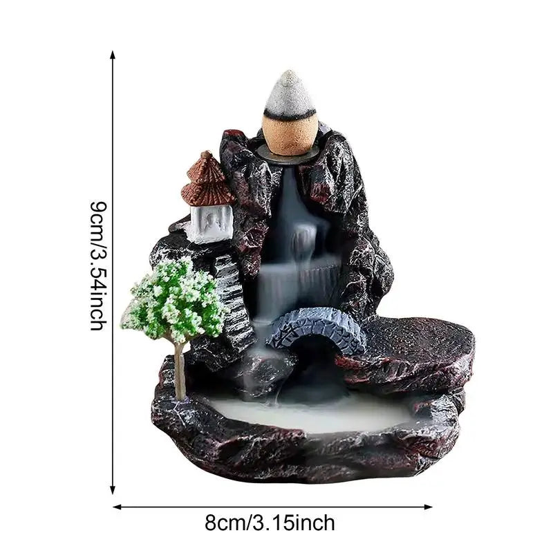 Ceramic Waterfall Incense Burner