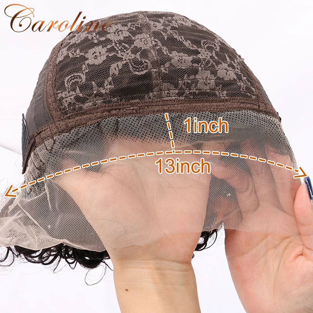 Pixie Cut Curly Human Hair Lace Front
