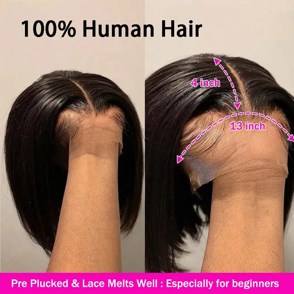 Brazilian Hair Bob Human Hair Lace Front