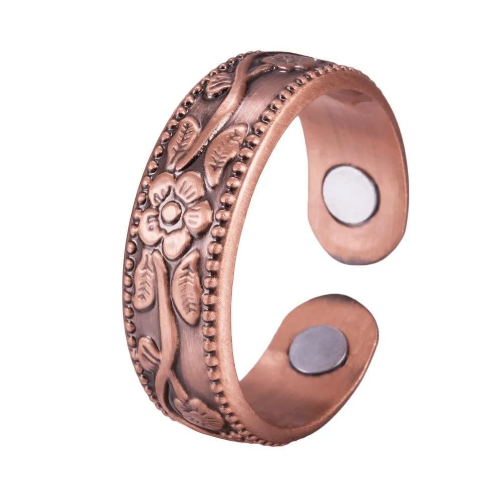Retro Flower Ring & Bracelet Set
